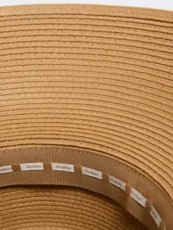 Paper yarn lampshade hat - BEIGE