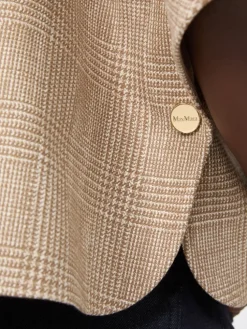 Patterned cotton cloak - TOBACCO