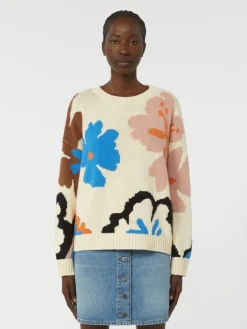 Patterned cotton crew-neck - MULTICOLOUR