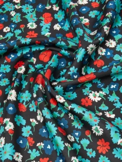 Patterned silk twill foulard - IVORY