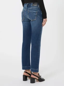 Perfect-fit low-rise mini flare trousers - ULTRAMARINE