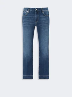 Perfect-fit low-rise mini flare trousers - ULTRAMARINE