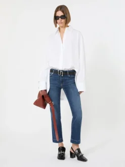 Perfect-fit low-rise mini flare trousers - ULTRAMARINE