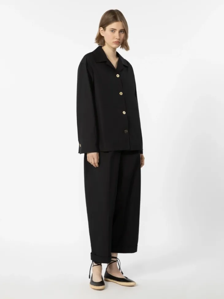 Poplin shirt - BLACK