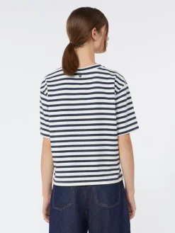 Printed cotton jersey T-shirt - NAVY