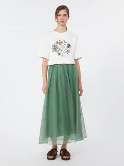Printed cotton jersey T-shirt - WHITE