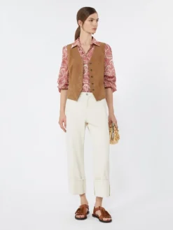 Printed cotton voile shirt - CHERRY