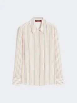 Printed crepe de chine shirt - PINK