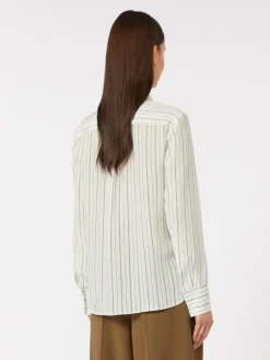 Printed crepe de chine shirt - GREEN