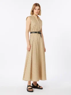 Printed poplin shirt dress - COLONIAL