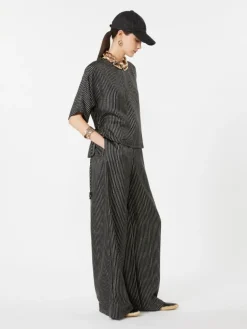 Printed silk blouse - BLACK WHITE