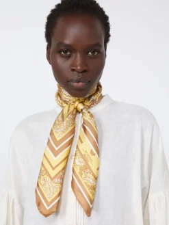 Printed silk foulard - GREEN