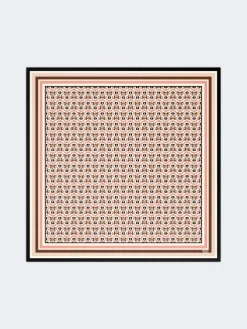 Printed silk foulard - IVORY