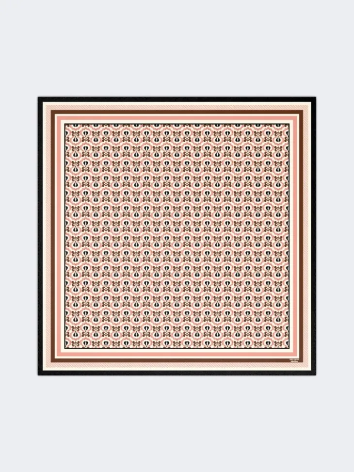 Printed silk foulard - IVORY