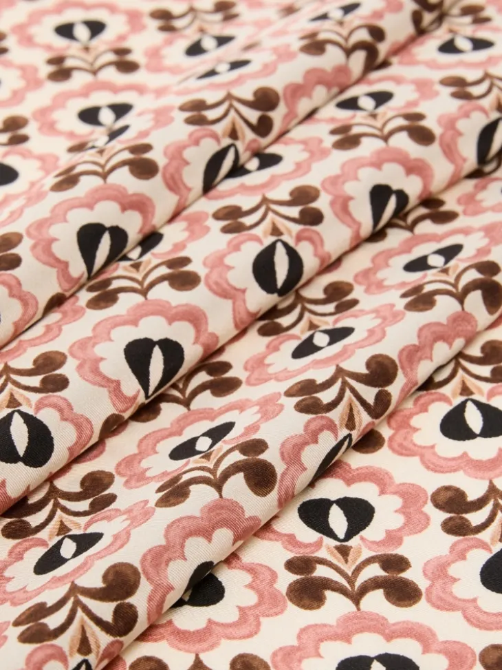 Printed silk foulard - IVORY