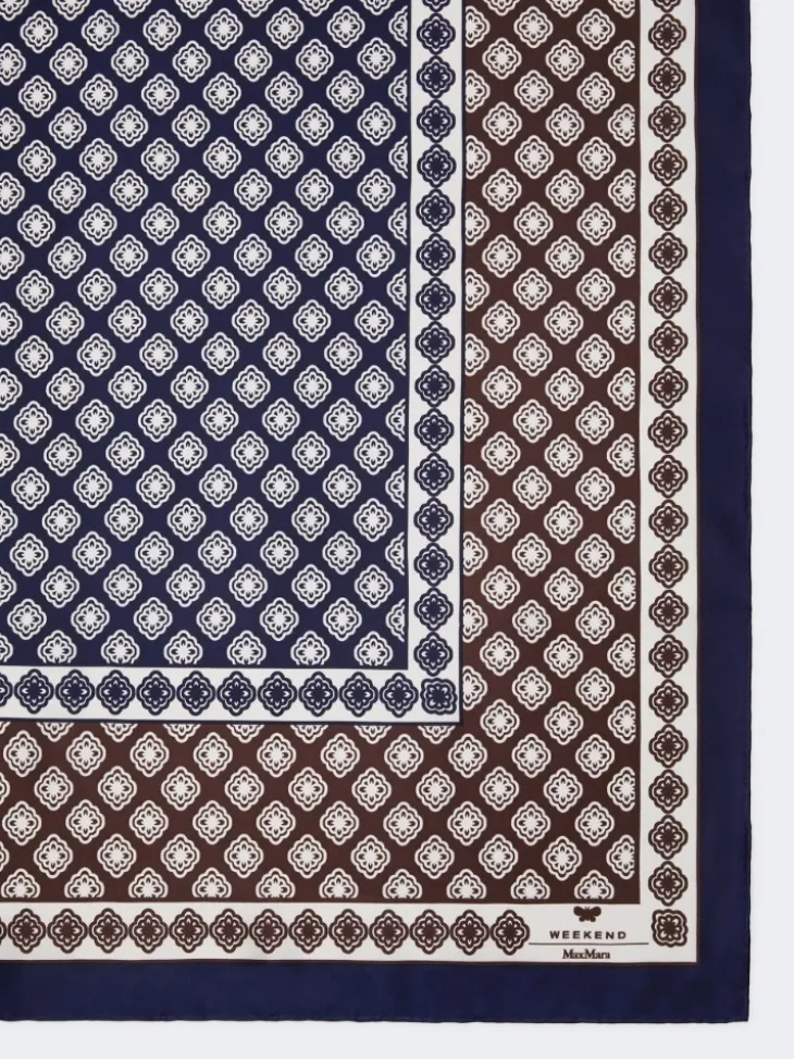 Printed silk foulard - MUD
