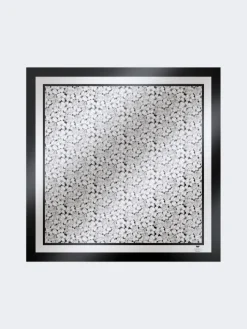Printed silk foulard - OPTICAL WHITE