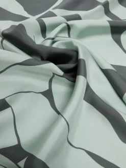 Printed silk oversized scarf - DARK GREEN