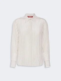 Printed silk shirt - NATURAL