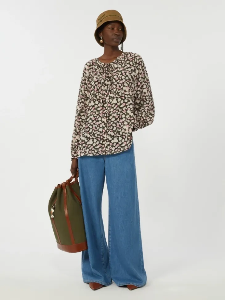 Printed silk shirt - PINK