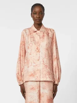Printed silk shirt - PINK