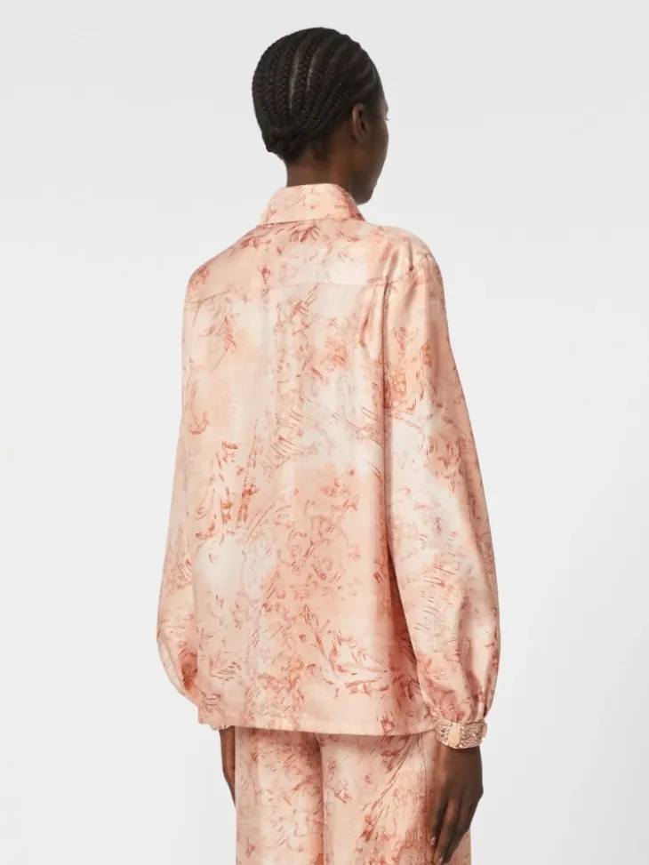 Printed silk shirt - PINK