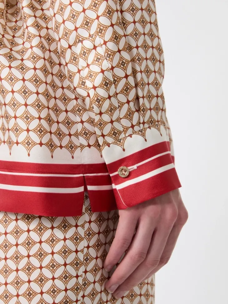 Printed silk shirt - RED