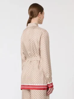 Printed silk shirt - RED