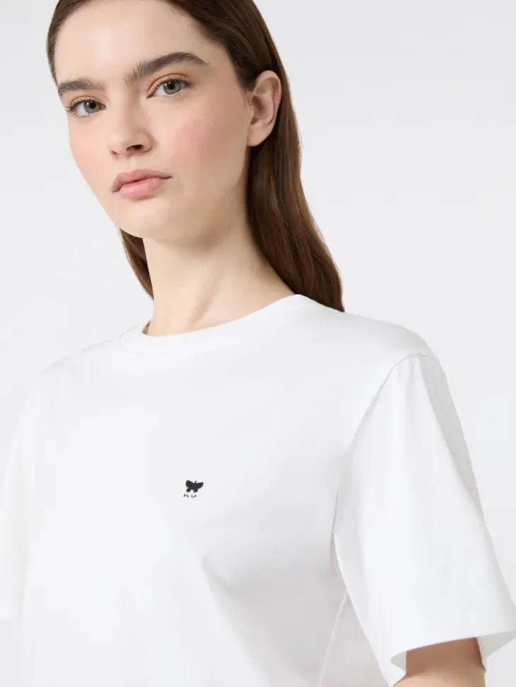 Pure cotton jersey T-shirt - WHITE