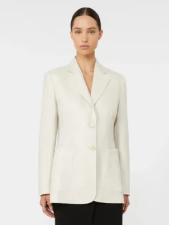 Pure linen blazer - BEIGE