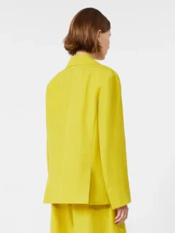 Pure linen canvas jacket - LEMON