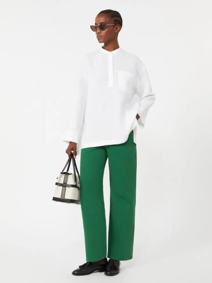 Pure linen shirt - OPTICAL WHITE