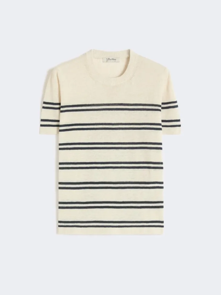 Pure linen yarn sweater - WHITE