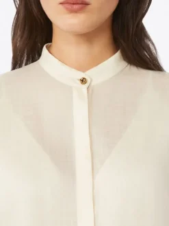 Ramie canvas shirt - BEIGE