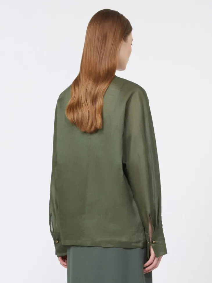 Ramie canvas shirt - KAKI