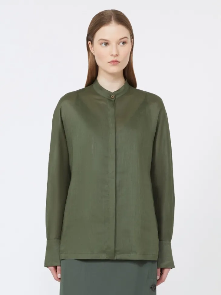 Ramie canvas shirt - KAKI
