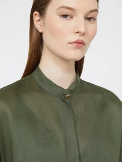 Ramie canvas shirt - KAKI