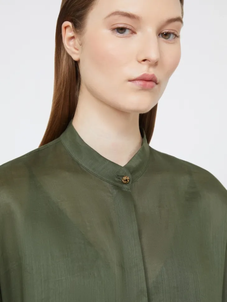 Ramie canvas shirt - KAKI