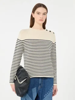 Relaxed-fit cotton sweater - NAVY