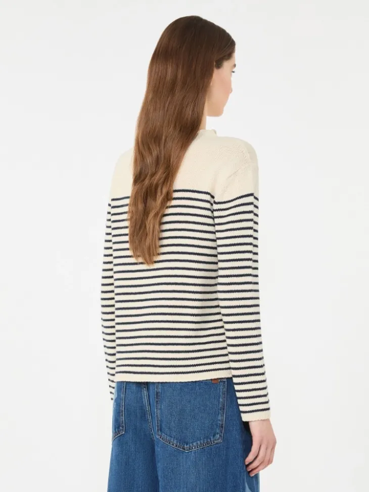Relaxed-fit cotton sweater - NAVY