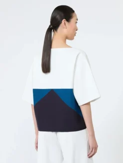 Relaxed-fit stretch viscose sweater - NAVY
