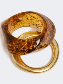 Resin bracelet set - GOLD