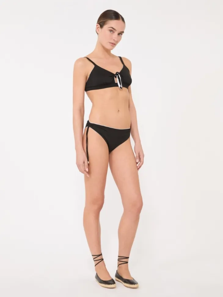 Reversible double jersey bikini bottoms - BLACK