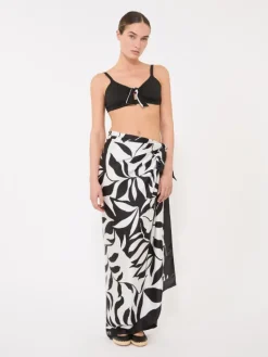 Reversible double jersey bikini top - BLACK