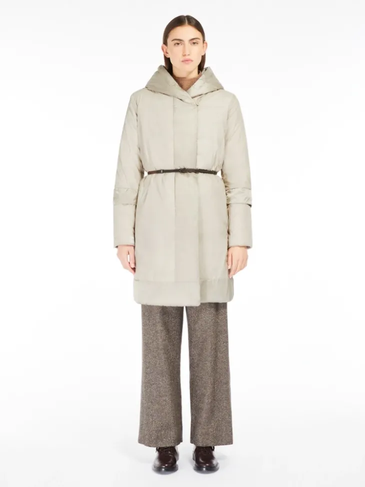Reversible down jacket in water-repellent satin - LIGHT