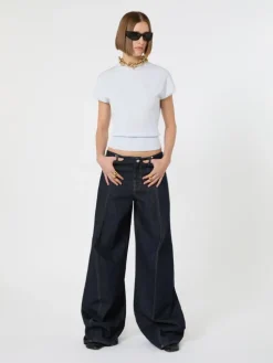 Rib-knit viscose sweater - LIGHT BLUE