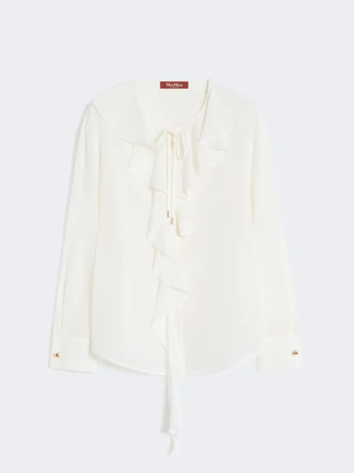 Ruffled silk blouse - SILK