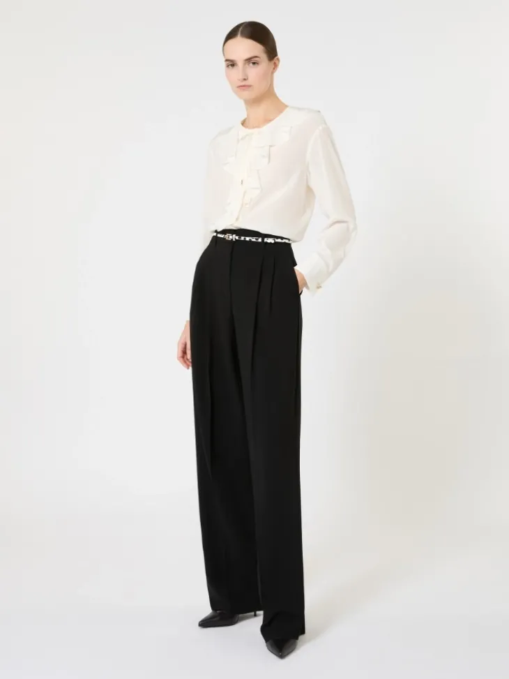 Ruffled silk blouse - SILK