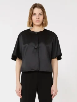 Satin cape - BLACK