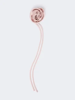 Satin flower brooch - PINK